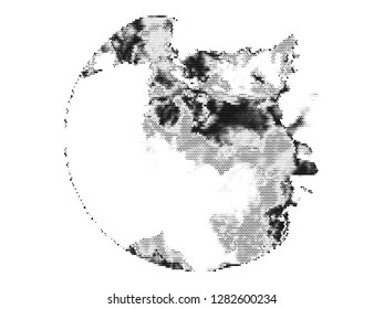 abstract geometric halftone background. intersection of the planes. curved space 