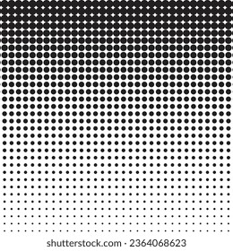 abstract geometric halftone black dot pattern.