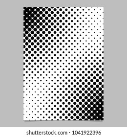Abstract geometric halftone dot pattern brochure background - monochrome vector graphic design