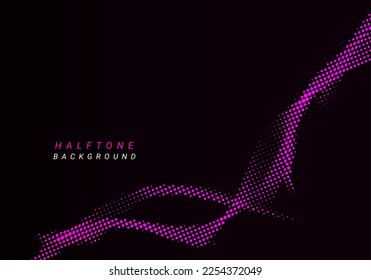 Abstract geometric halftone wave design dynamic graphic background