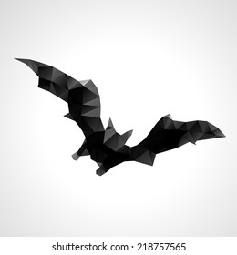 Abstract geometric halloween bat - vector illustration