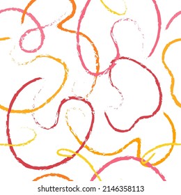 Abstract geometric hand drawn seamless pattern, digital vector background. Fun contemporary modern repeating background. 