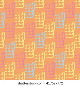 Abstract geometric hand drawn seamless pattern.
