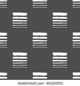 Abstract geometric hand drawn seamless pattern. Monochrome background. Can be printed on textile, wrapping paper, greeting card, etc. Vector illustration. EPS10