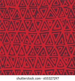 Abstract geometric hand drawn seamless pattern. Fashion style for website, printing, poster, fabric or postcards. Vector illustration