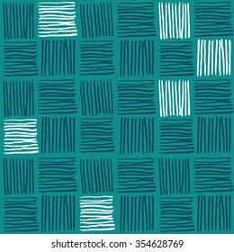 Abstract geometric hand drawn strokes seamless pattern.