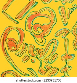 abstract geometric hand drawn unique pattern design art illustration