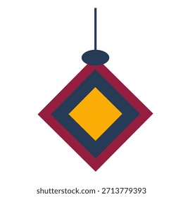 Diseño aislado geométrico Abstractas del elemento de Festiva del Vector de la chuchería que cuelga