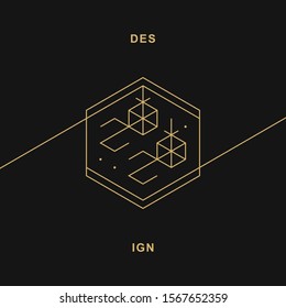 Abstract geometric Happy New Year background. Vector holiday design.
