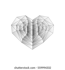 Abstract geometric heart.