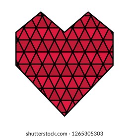 abstract and geometric heart love