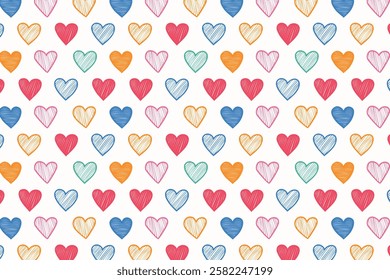 Abstract geometric heart pattern background design