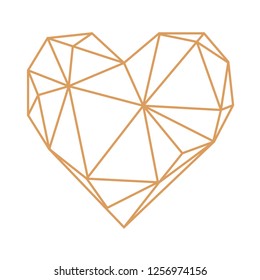 Abstract Geometric Heart Vector Illustration
