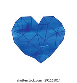 abstract geometric heart. vector image