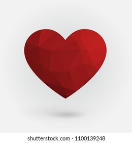 Abstract geometric heart,Vector illustration