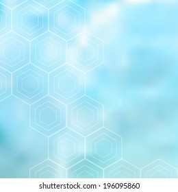 Abstract geometric hexagon background. Vector illustration.