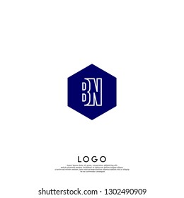 abstract geometric hexagon BK logo letters design concept in shadow shape