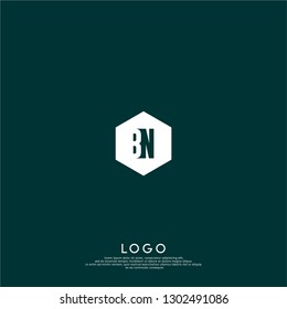 abstract geometric hexagon BK logo letters design concept in shadow shape