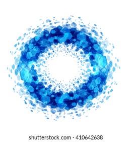 Abstract geometric hexagon blue vector background. Good for promotion materials, brochures, banners. Abstract Backdrop, Technology Background.