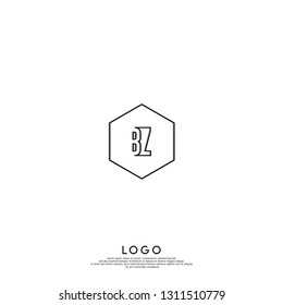 abstract geometric hexagon BZ logo letters design concept in shadow shape