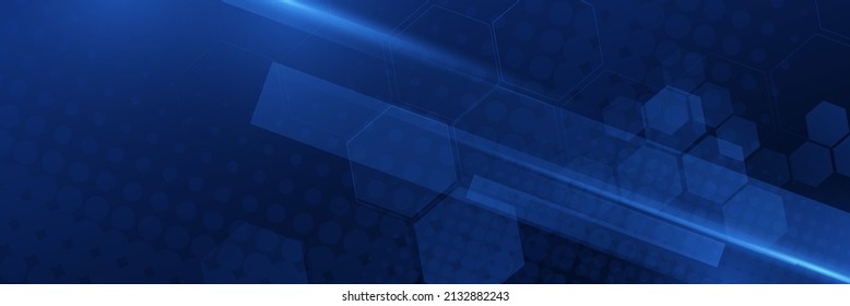 Abstract geometric hexagon with futuristic technology digital hi tech concept background. Vector illustration