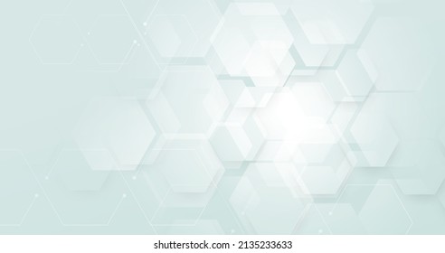 Abstraktes geometrisches Hexagon mit futuristischer Technologie, digitales High-Tech-Konzept-Hintergrund. Vektorgrafik