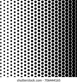 abstract geometric hexagon halftone pattern