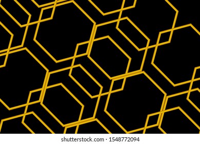Abstract geometric hexagon line pattern background. Vector illustration design.