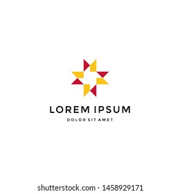 abstract Geometric  hexagon logo template