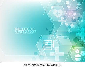 abstract geometric hexagon medical wallpaper.