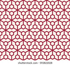 abstract geometric hexagon minimal seamless pattern print