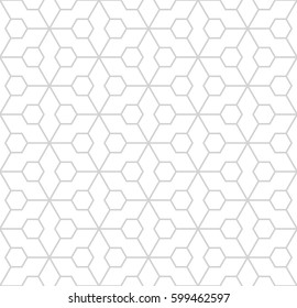 abstract geometric hexagon minimal seamless pattern print