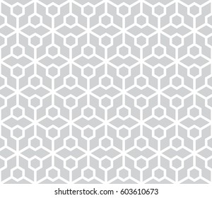 abstract geometric hexagon minimal seamless pattern print