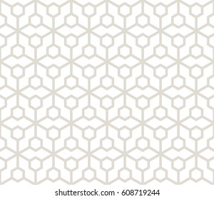 abstract geometric hexagon minimal seamless pattern print