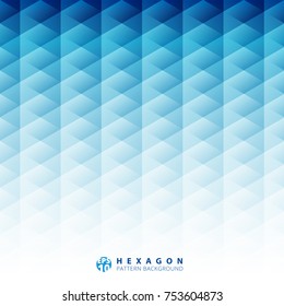 Abstract geometric hexagon pattern blue background, Creative design templates, Vector illustration