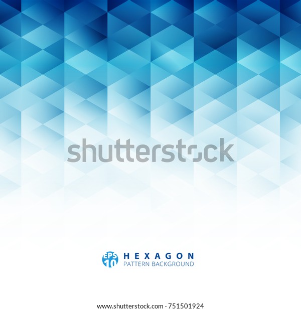 抽象的な幾何学的な六角形パターンの青の背景 クリエイティブデザインテンプレート ベクターイラスト のベクター画像素材 ロイヤリティフリー
