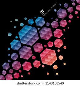 Abstract geometric hexagon pattern colorful background, Creative design templates, Vector illustration