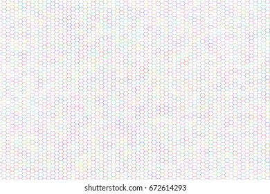 Abstract geometric hexagon pattern, colorful & artistic for graphic design, catalog, textile or texture printing & background. Style of mosaic or tile. Vector illustration graphic.