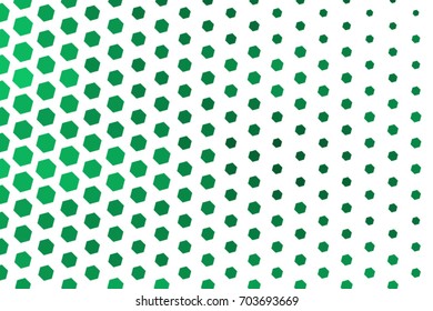 Abstract geometric hexagon pattern, colorful & artistic for graphic design, catalog, textile or texture printing & background. Style of mosaic or tile. Vector illustration graphic.