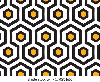 Abstract geometric hexagon pattern. Vector background.