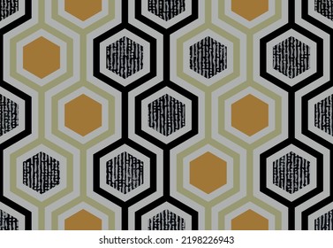 Abstract geometric hexagon pattern. Vector Illustration.
