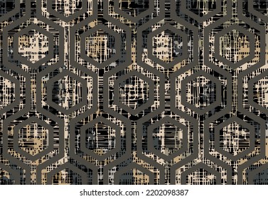 Abstract geometric hexagon pattern. Vector Illustration.