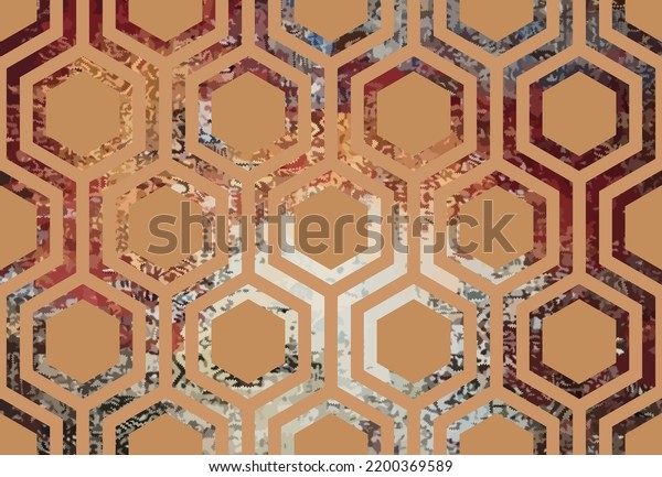 Abstract Geometric Hexagon Pattern Vector Illustration Stock Vector Royalty Free