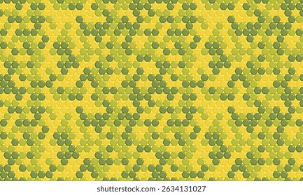 Abstract geometric hexagon pattern.  Vibrant yellow and green hues create a dynamic, natureinspired design.