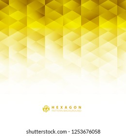 Abstract geometric hexagon pattern yellow background, Creative design templates, Vector illustration