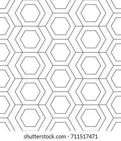 Abstract Geometric Hexagon Seamless Pattern Background For Scrapbook, Flyers, Posters, Web, Greeting Cards.