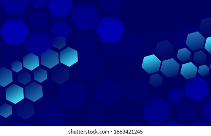 Abstract geometric hexagon shape background.