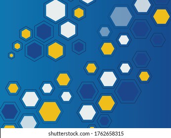 abstract geometric hexagon shape background