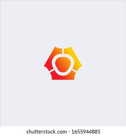 plantilla de diseño del logotipo de forma hexagonal geométrica abstracta 