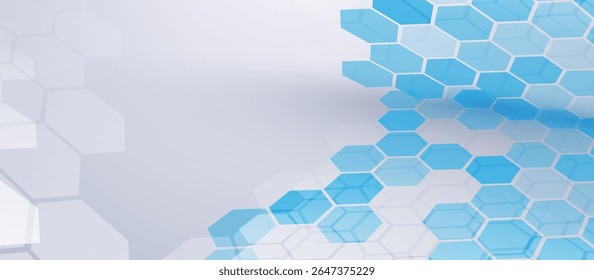Abstract geometric hexagon shape technology digital hi tech concept background
